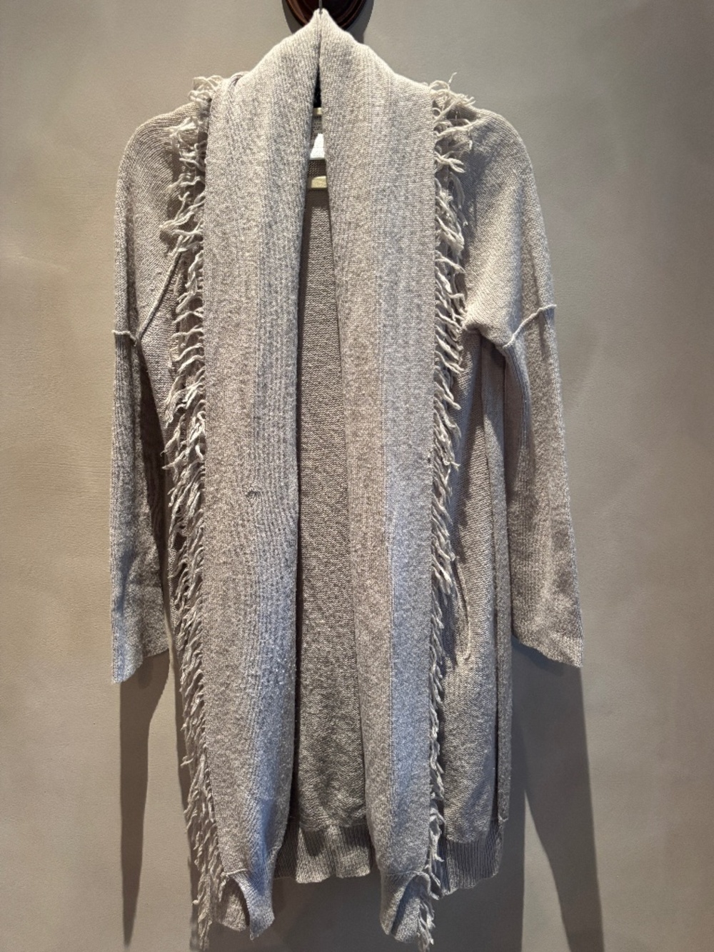 Y's By Yohji Yamamoto Open Textured Stone Colored Cardigan